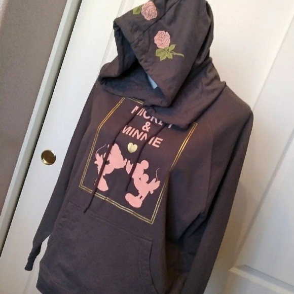 NWOT MICKEY & MINNIE HOODIE PULLOVER WOMENS LARGE NWOT - Picture 4 of 7